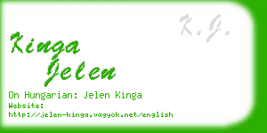kinga jelen business card